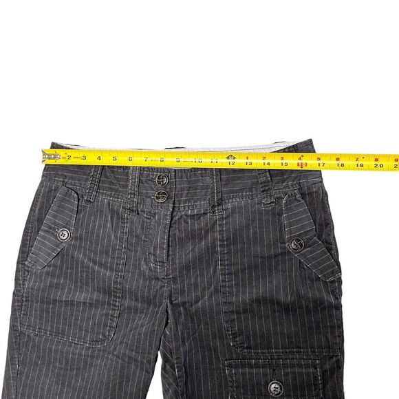 Three Dots Velvet Pull On Pants Charcoal Gray Size 10 Lagenlook Casual - Picture 8 of 13